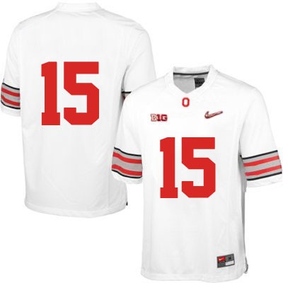 Ohio State Buckeyes Men's Only Number #15 White Authentic Nike Diamond Quest College NCAA Stitched Football Jersey LI19A46XO